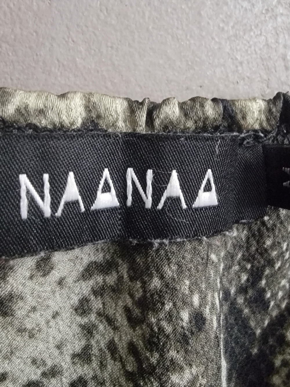 NAANAA Snake Print Slip Dress in Green and Black - Picture 8 of 8